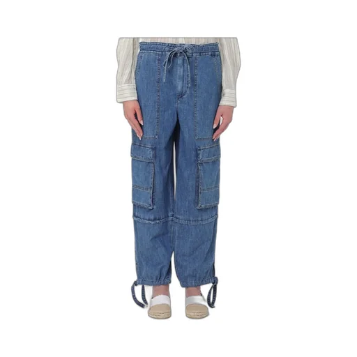 Drawstring Workwear Denim Pants