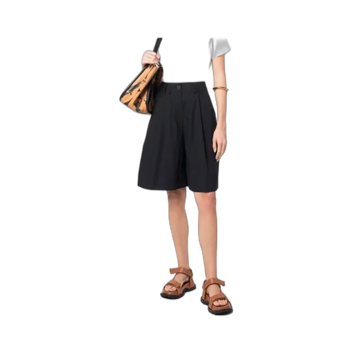High-Waisted Cotton Shorts