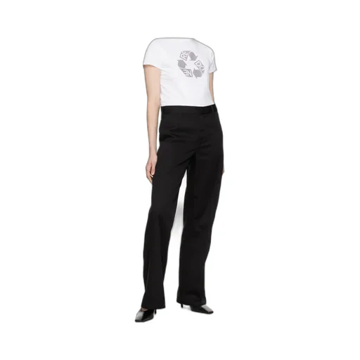 Wide Leg Low-Rise Trousers