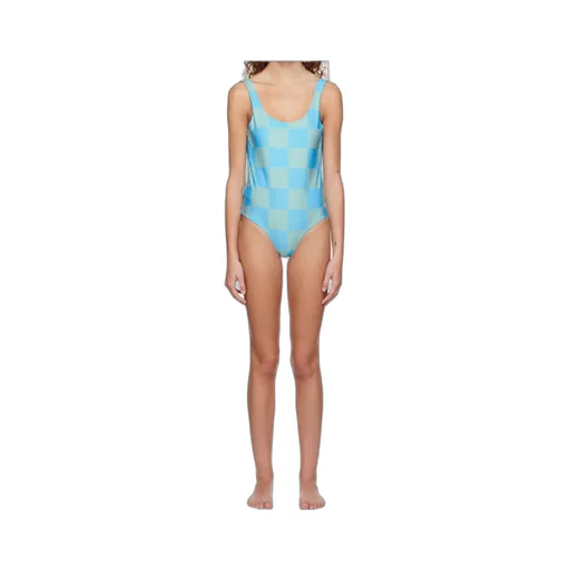 Check Pattern One Piece Swimsuit