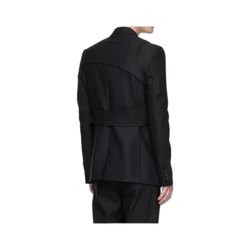 Carabiner-Detail Striped Blazer