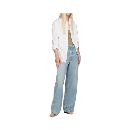 Denim Trousers With Belt Loops