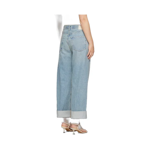 Denim Trousers With Belt Loops
