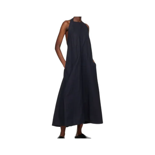 Open-Back Flared Long Dress