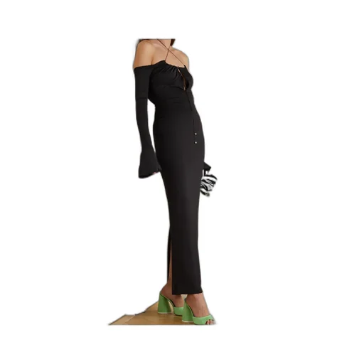 Salm Off-Shoulder Halterneck Maxi Dress