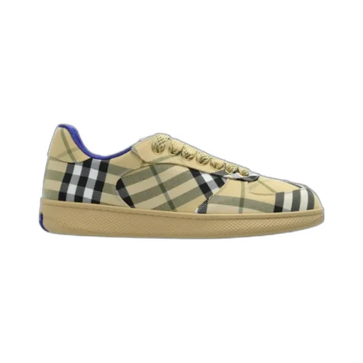 Burberry Checked Lace-Up Sneakers