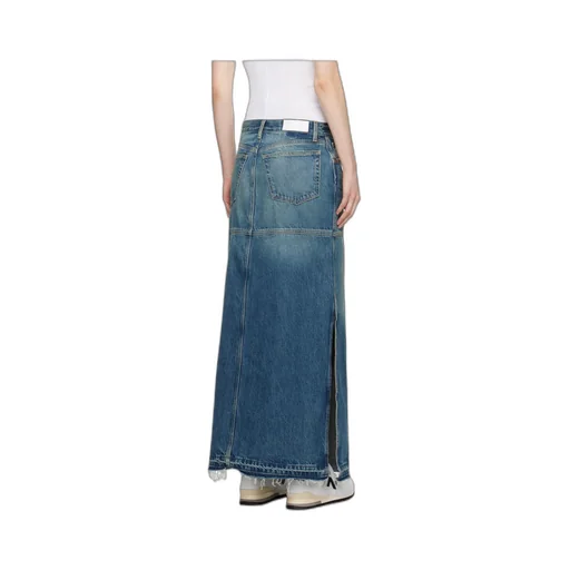 Mid-Rise Maxi Denim Skirt