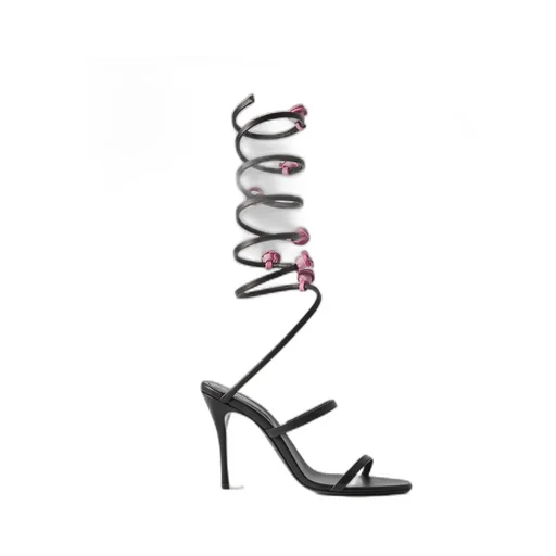 Long Spira Open-Toed Heels Sandals