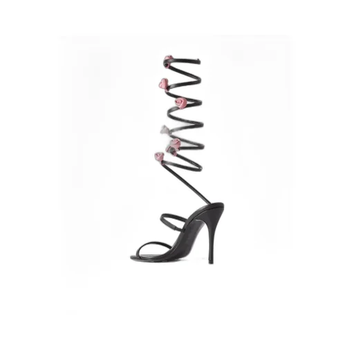 Long Spira Open-Toed Heels Sandals