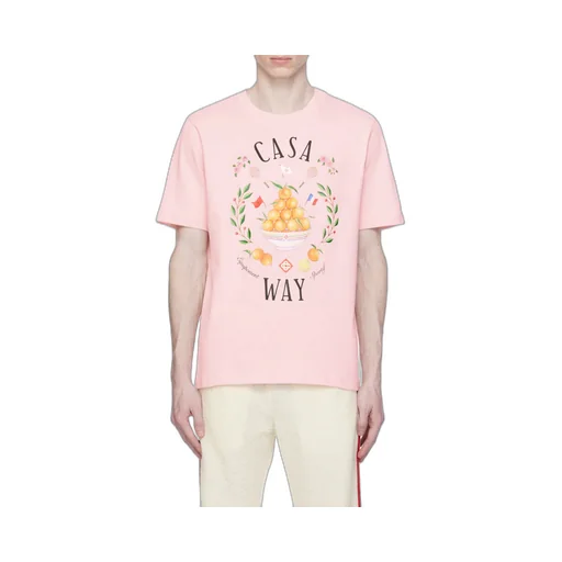Round Collar Printed T-Shirt