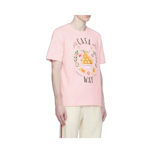 Round Collar Printed T-Shirt