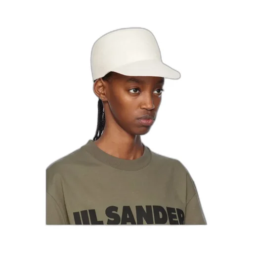 White Paper Herringbone Twill Cap
