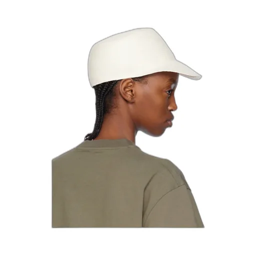 White Paper Herringbone Twill Cap