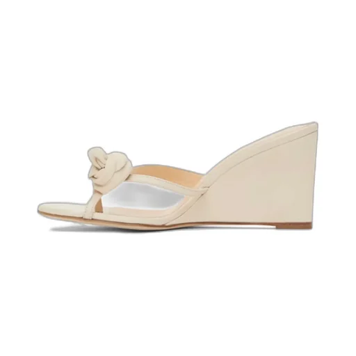 Wedge Flower Floral Applique High-Heeled Sandals