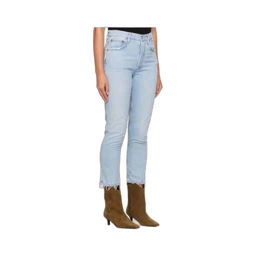 High Waist Denim Trousers
