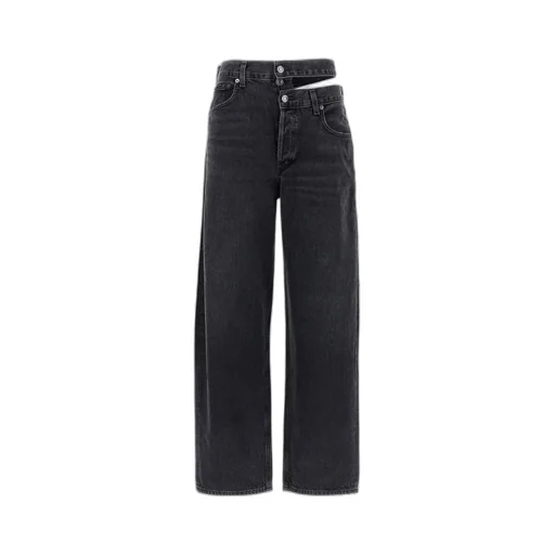 High Waist Denim Trousers