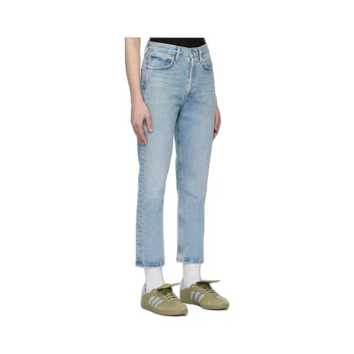High Waist Denim Trousers