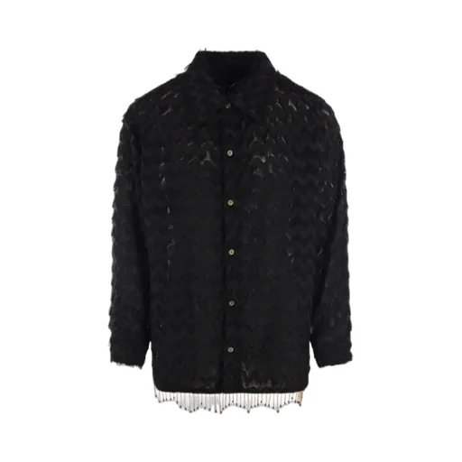 Bird Shaggy Button-Up Shirt