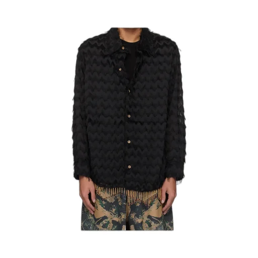Bird Shaggy Button-Up Shirt