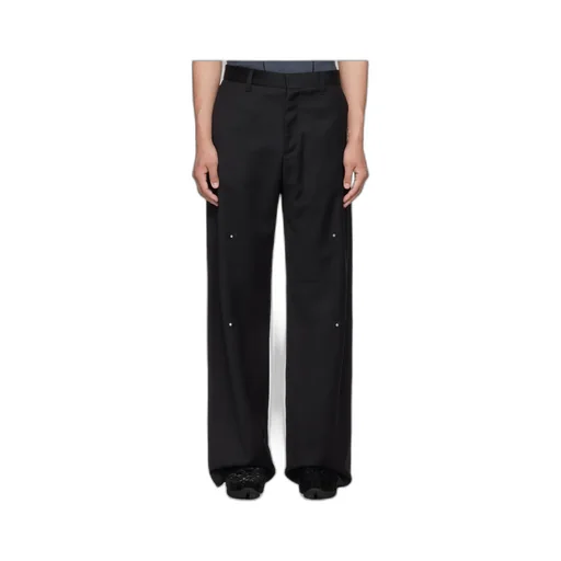 Metal-Detailing Loose-Fit Trousers