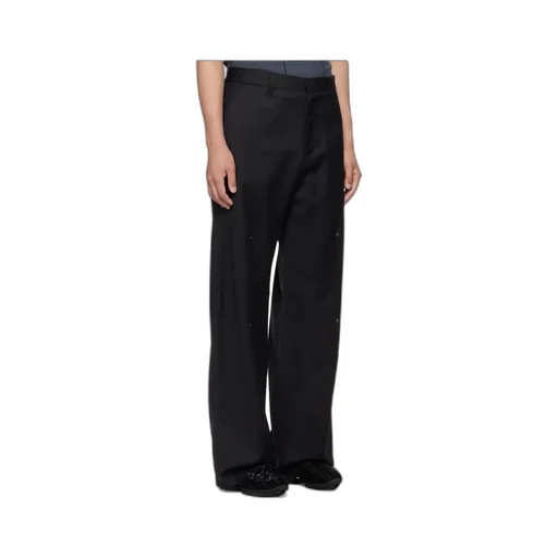 Metal-Detailing Loose-Fit Trousers