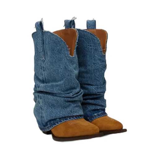 Square Toe Mid-Calf Boots
