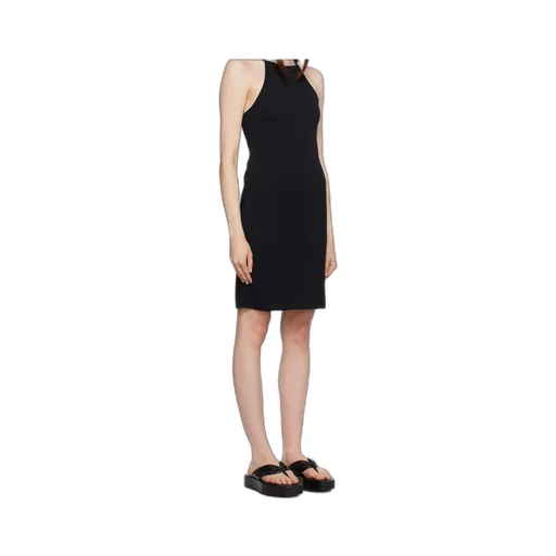 Black Strap Minidress