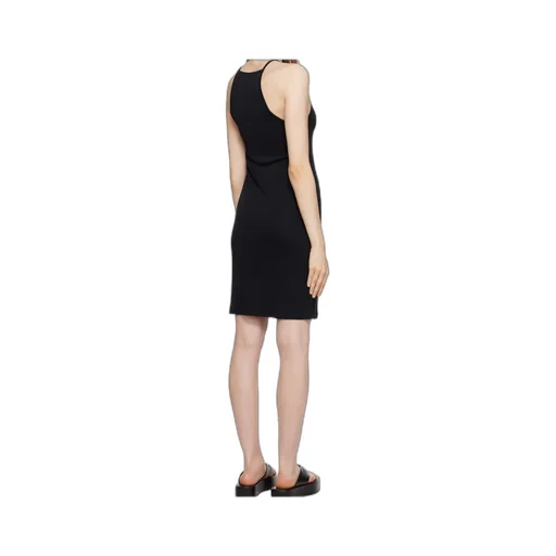 Black Strap Minidress