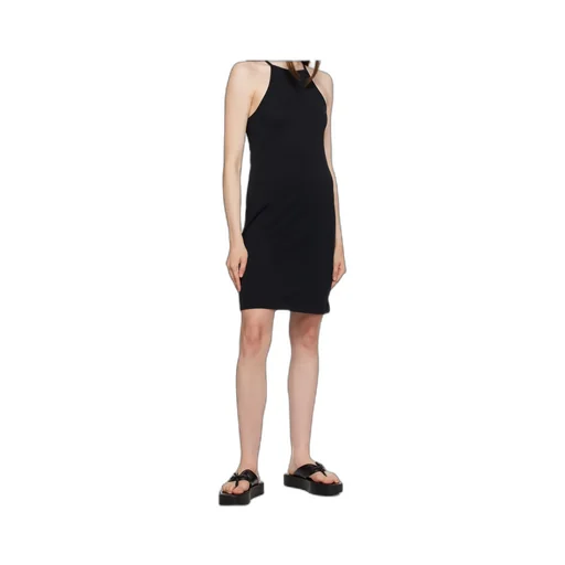 Black Strap Minidress