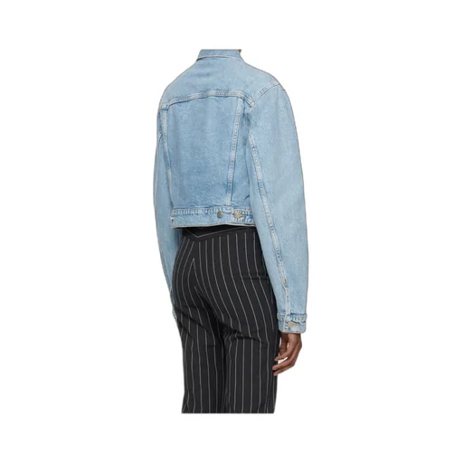 Blue Cropped Denim Jacket
