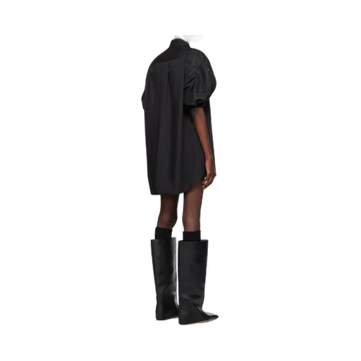 Balloon-Sleeve Mini Dress