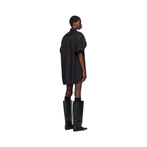Balloon-Sleeve Mini Dress