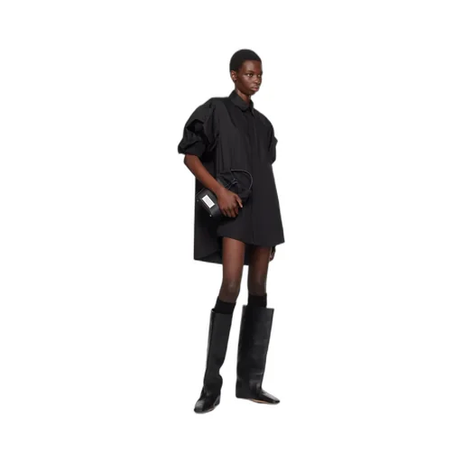 Balloon-Sleeve Mini Dress