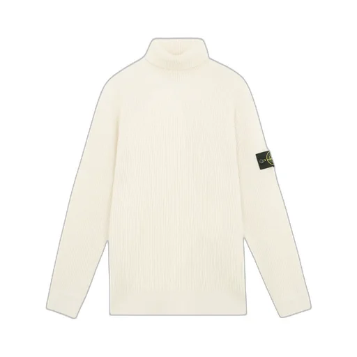 Stone Island Logo Patch Roll Neck Jumper