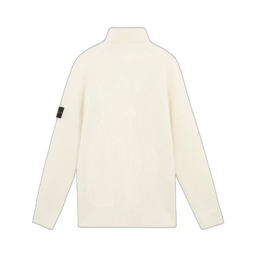 Stone Island Logo Patch Roll Neck Jumper