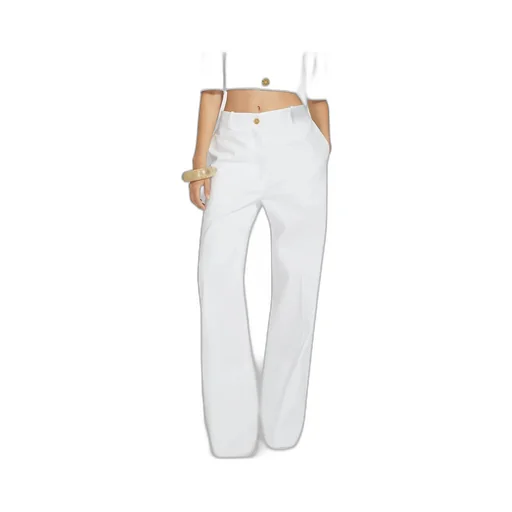 Patou High Waist Wide-Leg Tailored Trousers