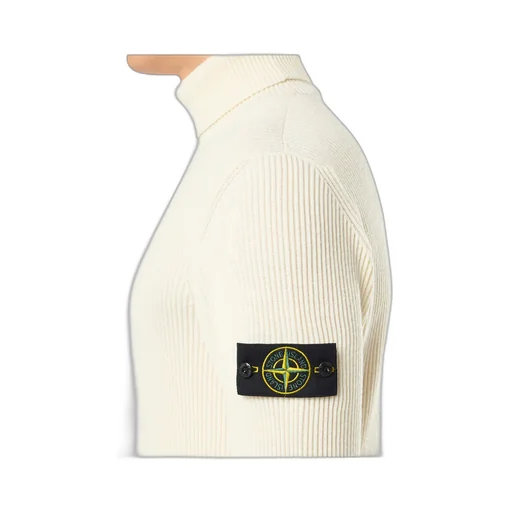 Stone Island Logo Patch Roll Neck Jumper