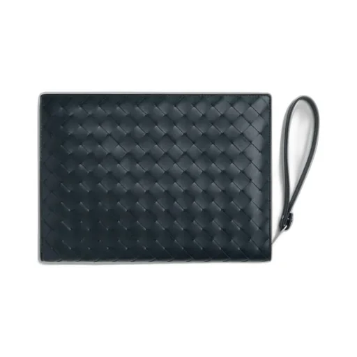 Bottega Veneta Woven Zipped Clutch Bag