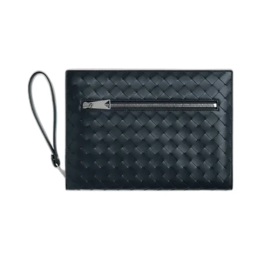 Bottega Veneta Woven Zipped Clutch Bag