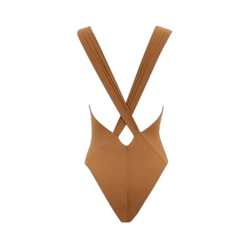 Saint Laurent Cross-Back Sleeveless Bodysuit