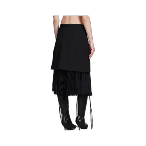 Pleated Layered Tailored Skirt
