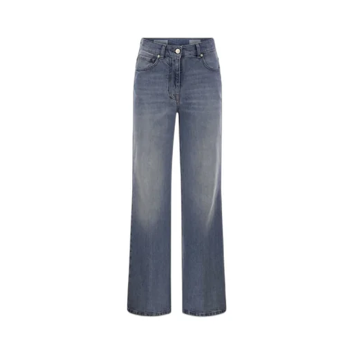 Peserico High-Waisted Wide-Leg Jeans