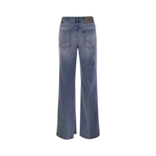 Peserico High-Waisted Wide-Leg Jeans