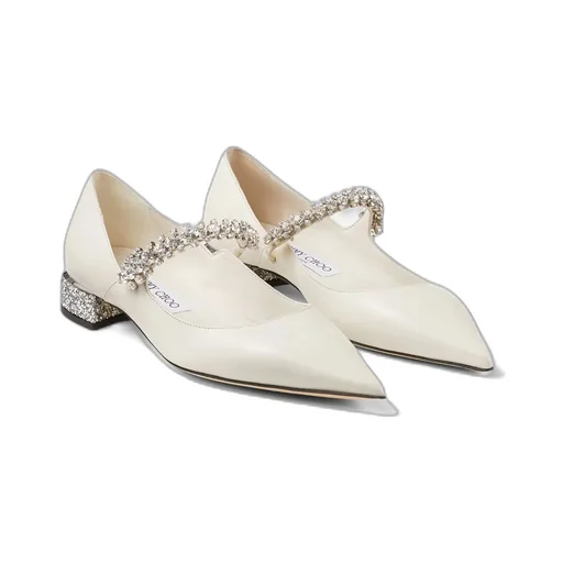 Jimmy Choo Bing Glittery Flat Shoes