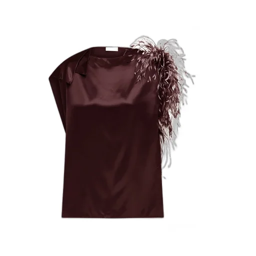Asymmetrical Feather Vest