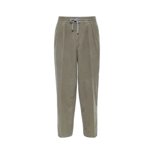 Drawstring-Waistband Corduroy Trousers