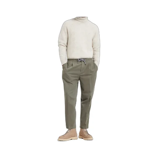 Drawstring-Waistband Corduroy Trousers