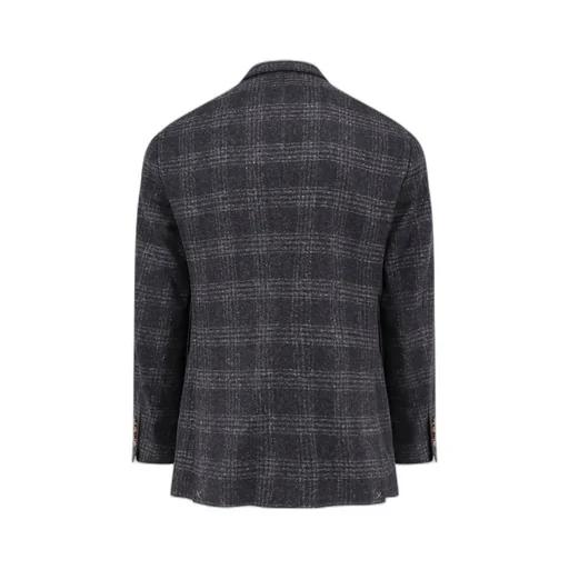 Brunello Cucinelli Double-Breasted Checked Blazer