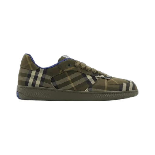 Burberry Checked Terrace Lace-Up Sneakers