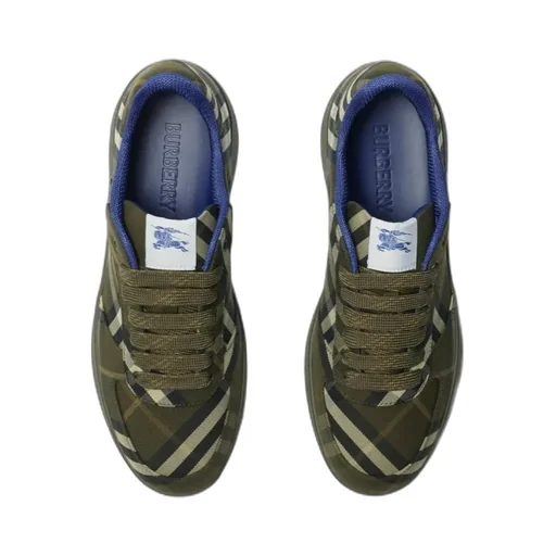 Burberry Checked Terrace Lace-Up Sneakers